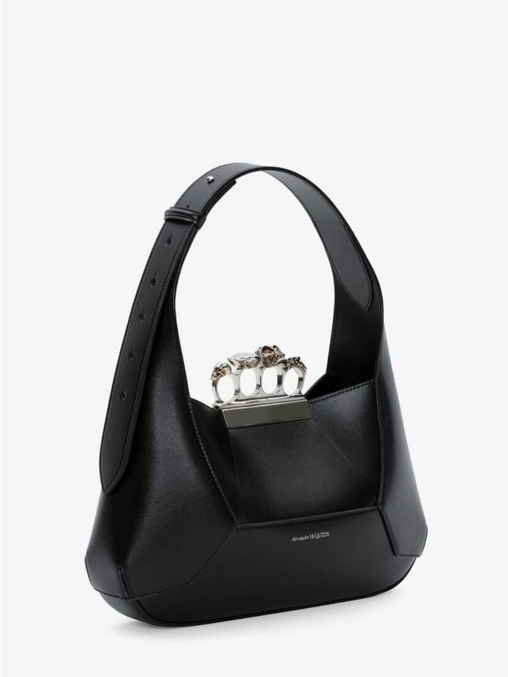 ALEXANDER MCQUEEN ‘The Jewelled Hobo Bag’ in Black - Picture 2 of 12